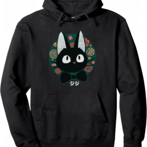 Studio Ghibli Jiji Anime Cat Hoodie