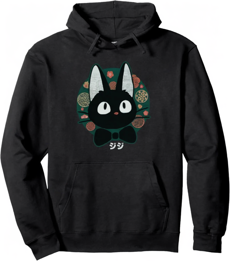 Studio Ghibli Jiji Anime Cat Hoodie